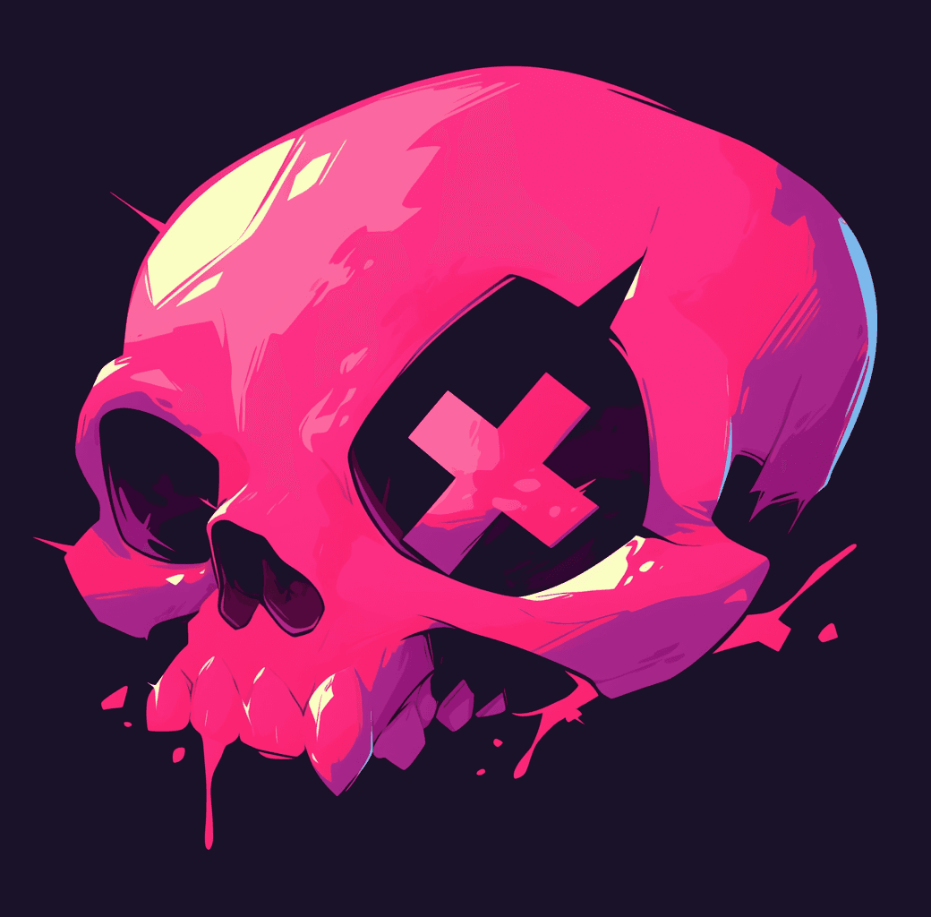 Sweet Cool Skull Slide original repeating artwork