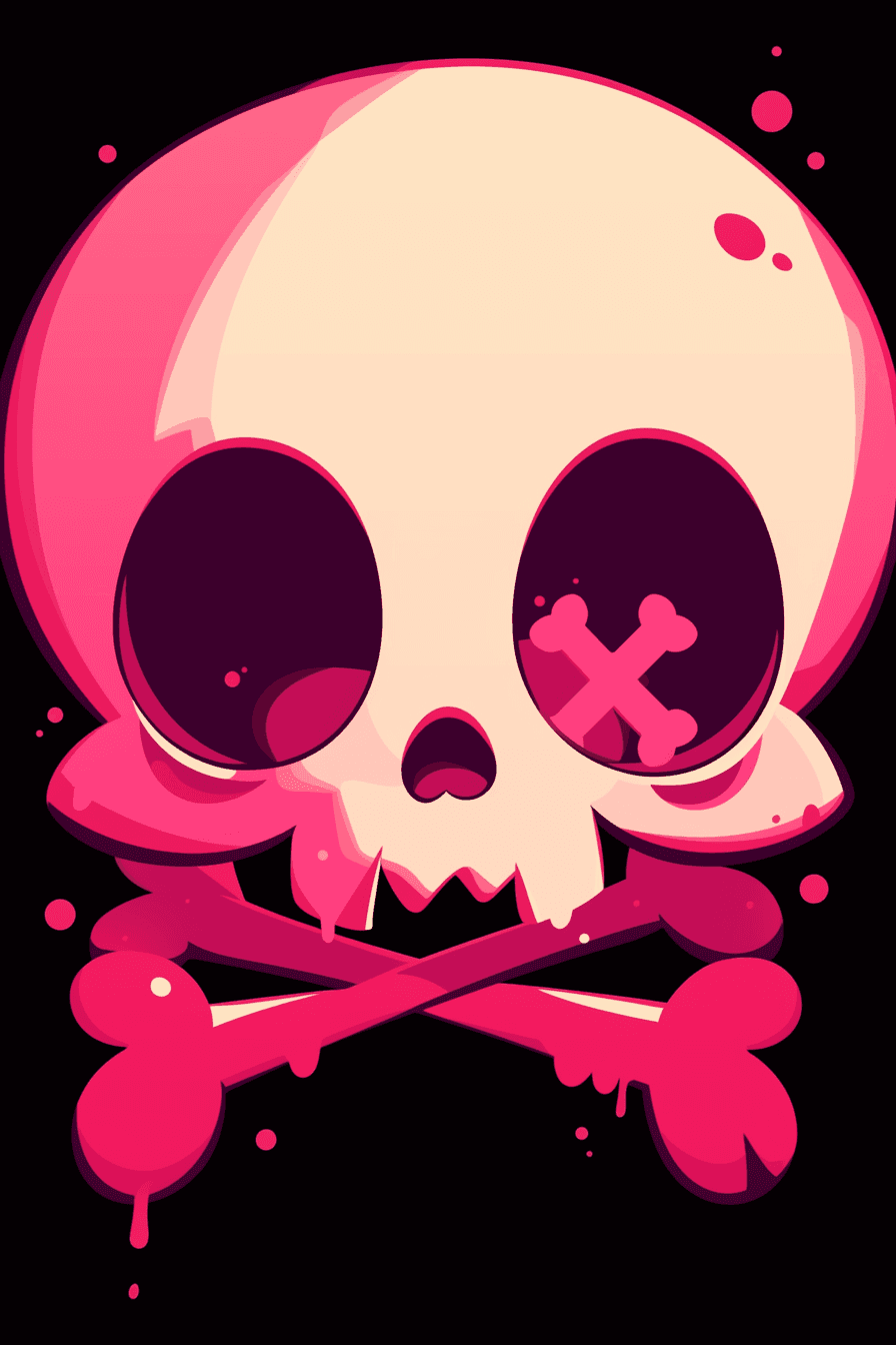 Sweet Cool Skull Kick original repeating artwork