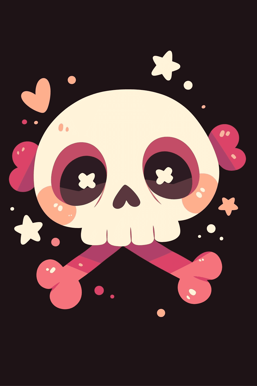 Sweet Cool Skull Zip original repeating artwork