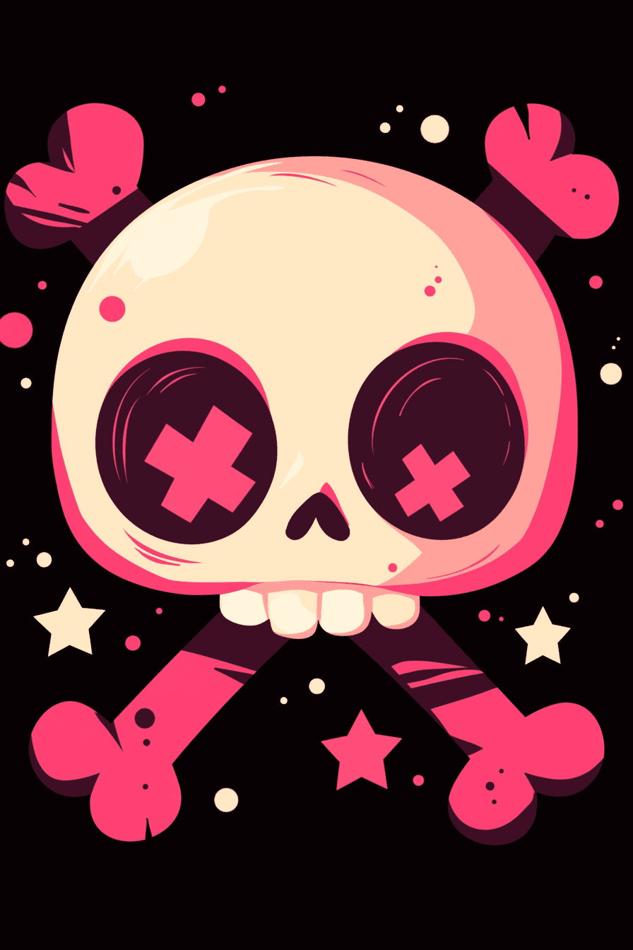 Sweet Cool Skull Blast original repeating artwork