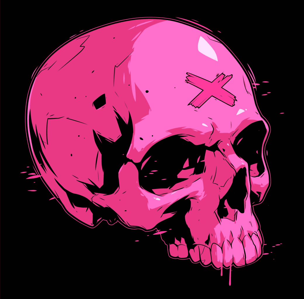 Sweet Cool Skull Echo original repeating artwork