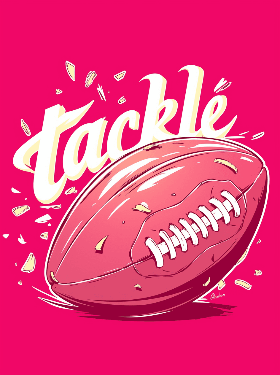 Sweet Cool Rugby Pals original repeating artwork