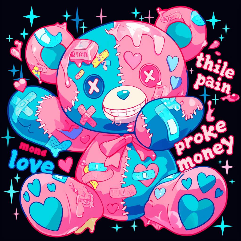 Sweet Cool Bear Club original repeating artwork