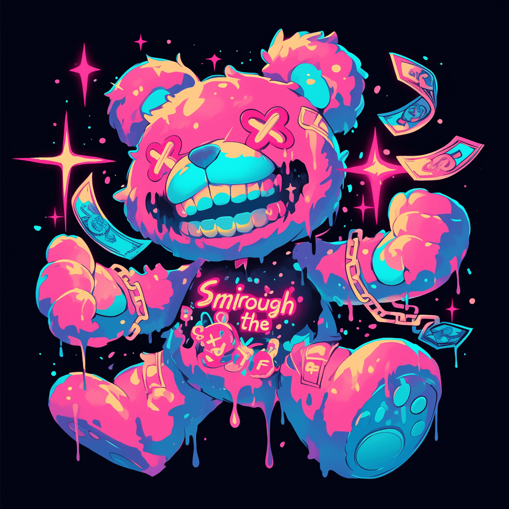 Sweet Cool Bear Carnival original repeating artwork