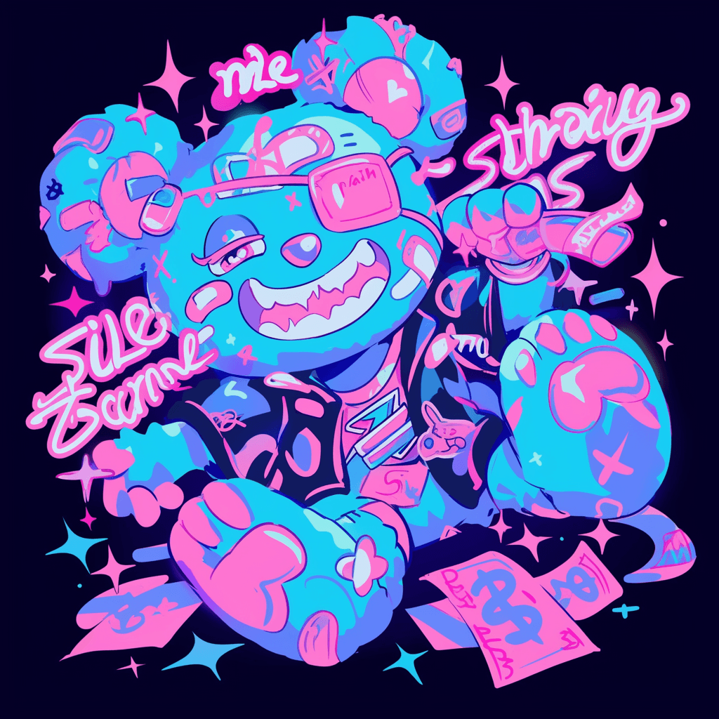 Sweet Cool Bear Session original repeating artwork