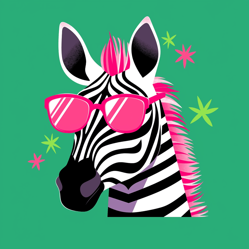 Zebra Pals original repeating artwork