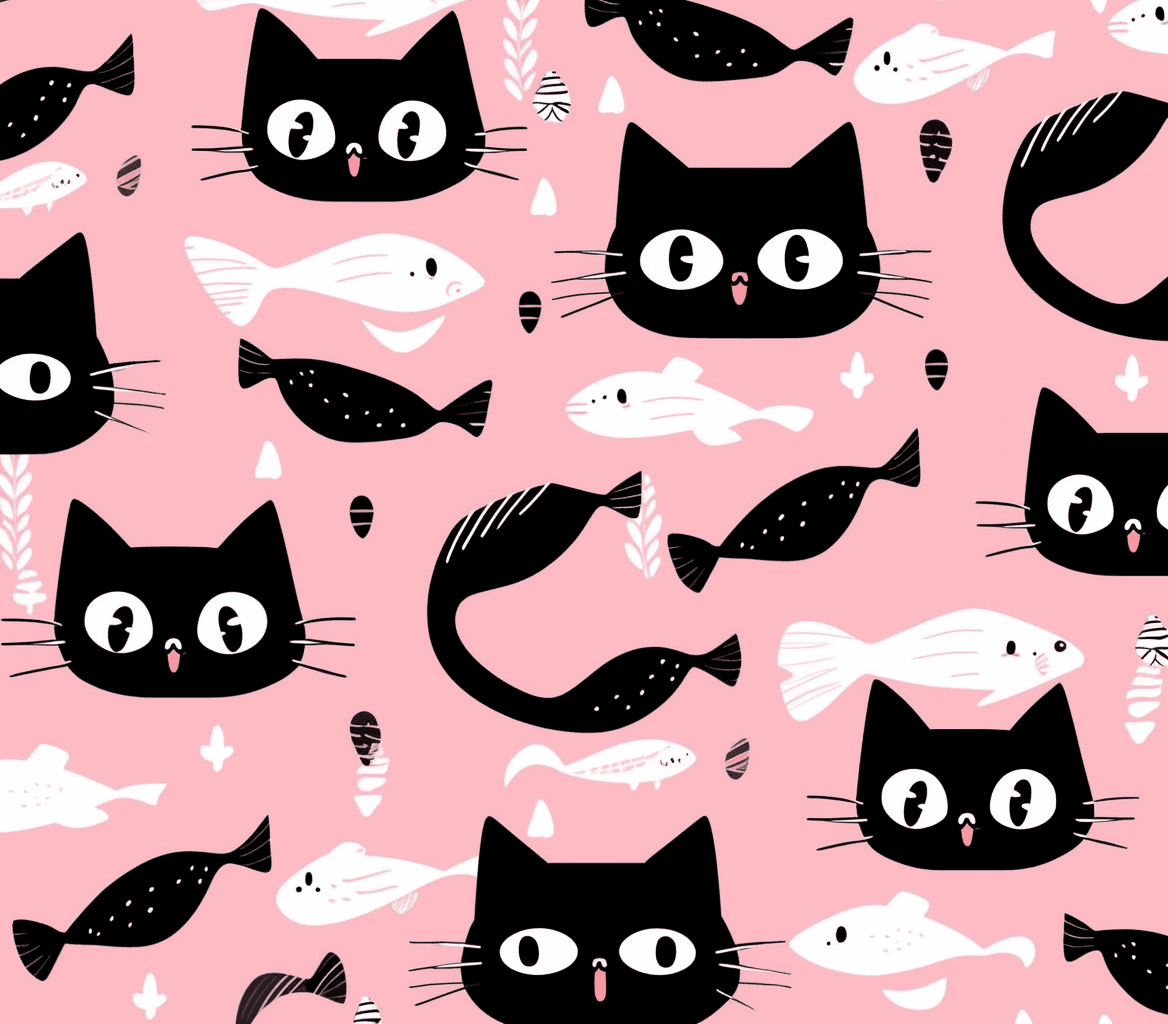 Cat 237 original repeating artwork