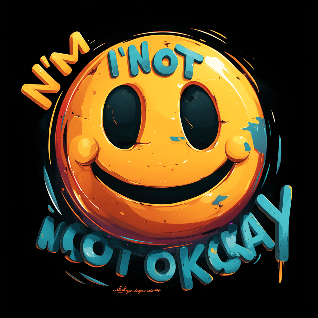 Street Smiley Moonlit original repeating artwork
