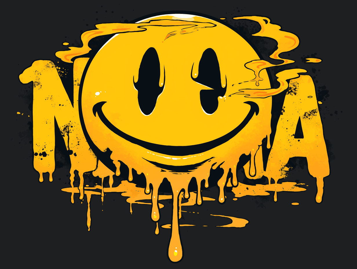 Street Smiley Midnight original repeating artwork