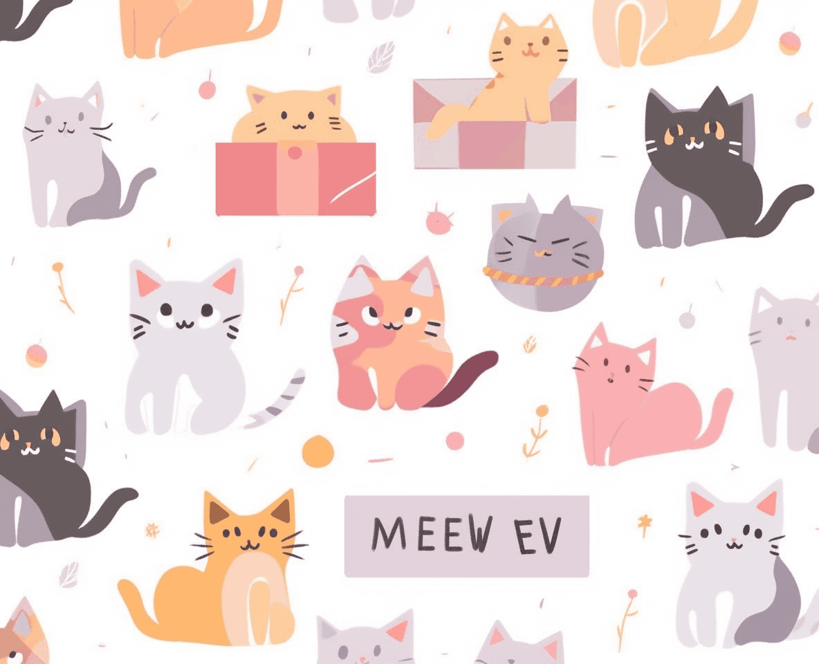 Cat 285 original repeating artwork