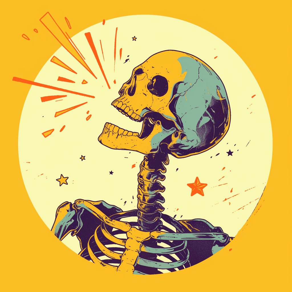 Street Skull Buzz original repeating artwork