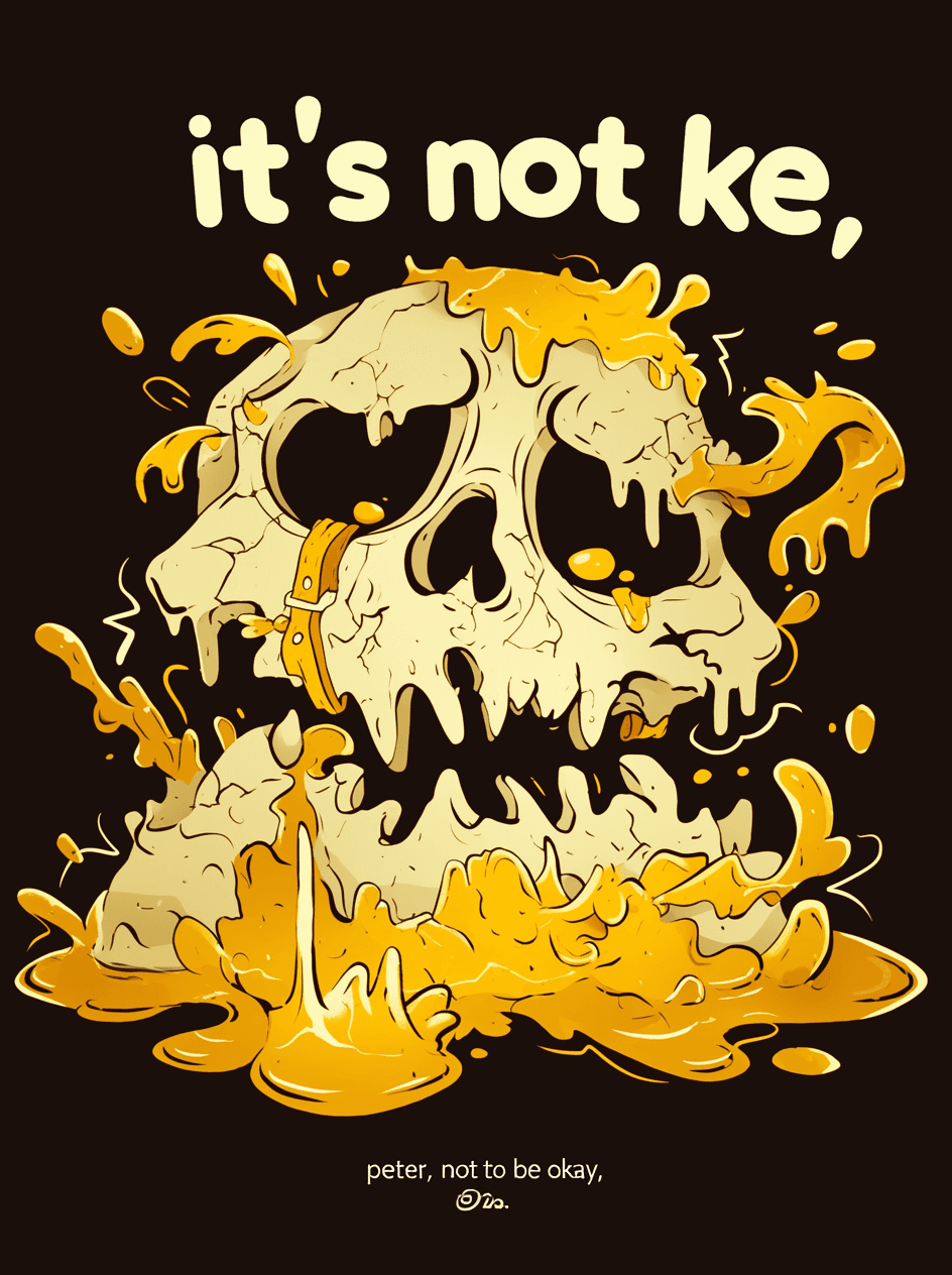 Street Skull Picnic original repeating artwork