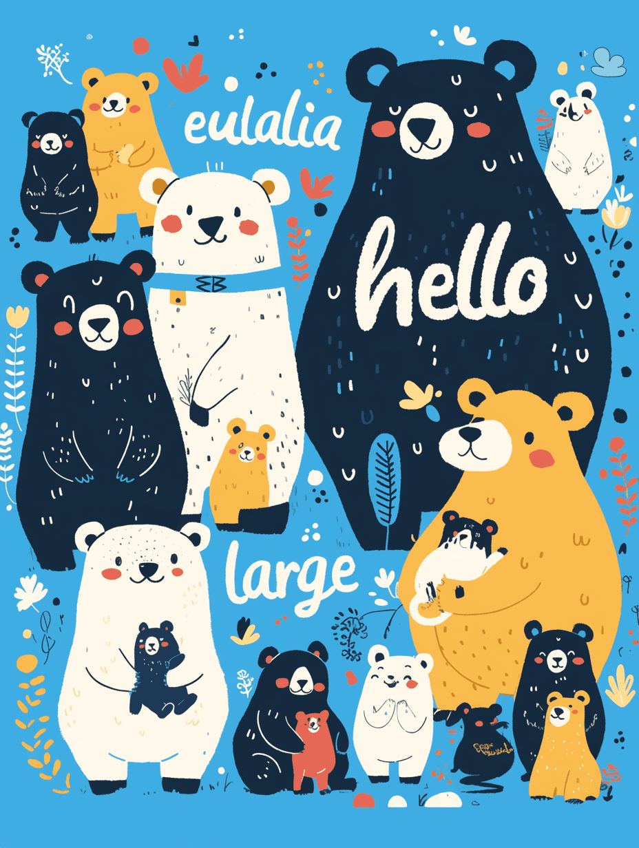 Street Bear Echo original repeating artwork