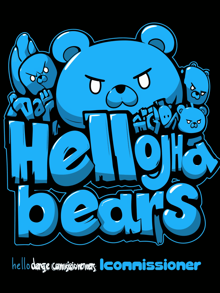 Street Bear Flip original repeating artwork