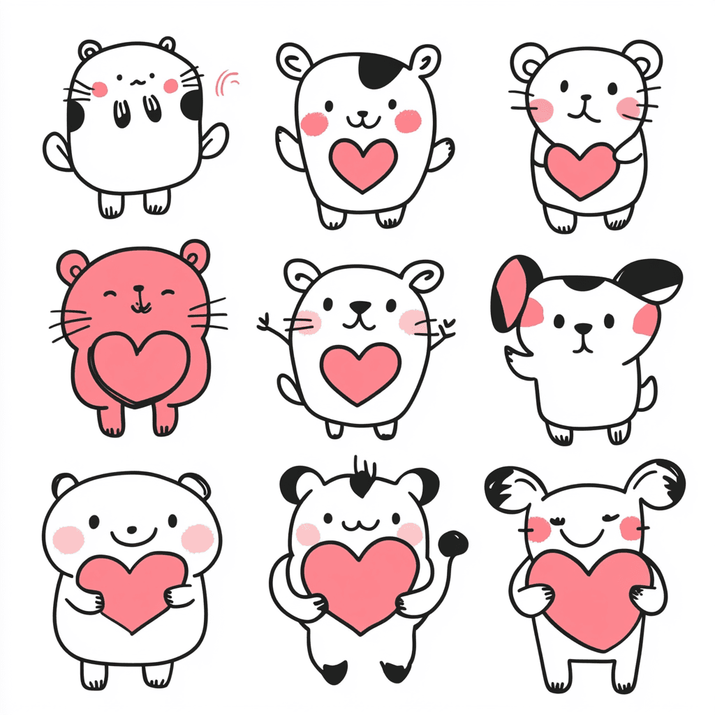 Animals Evening original repeating artwork