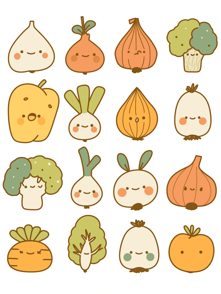 Veggies Dawn original repeating artwork