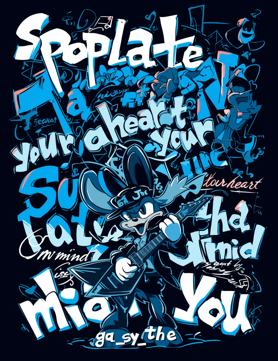 Street Bunny Buzz original repeating artwork
