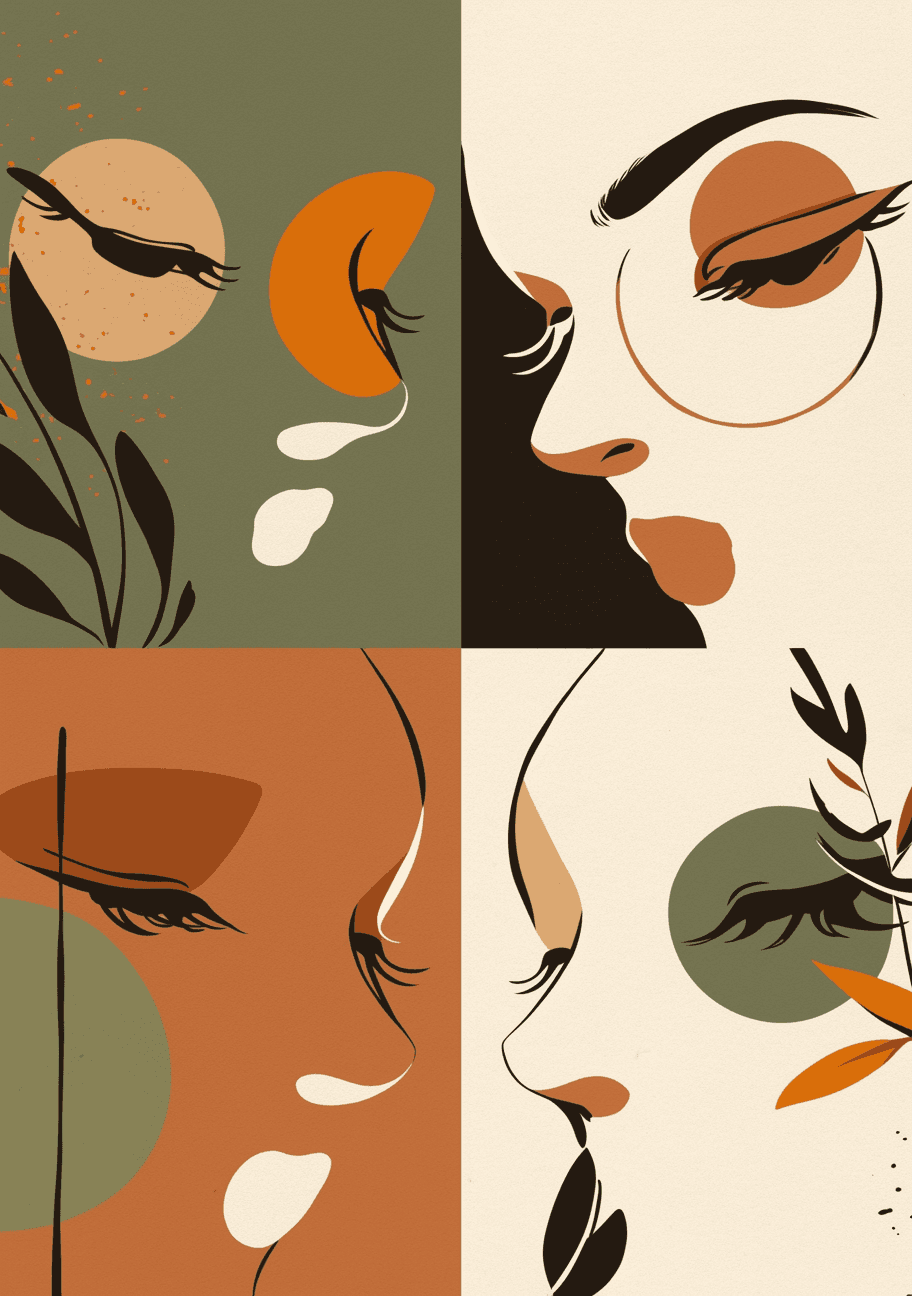 Abstract Face 616 original repeating artwork