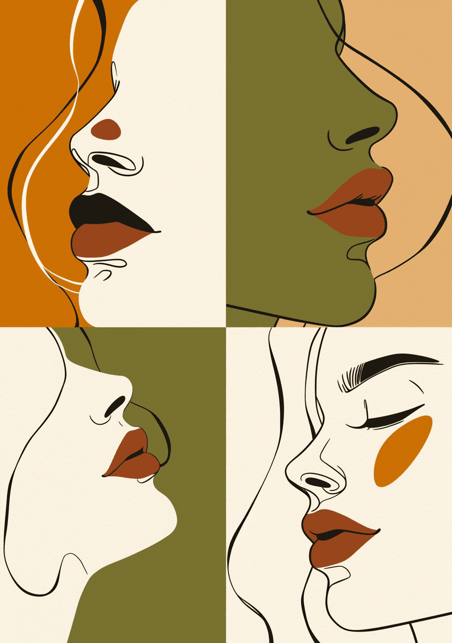 Abstract Face 618 original repeating artwork
