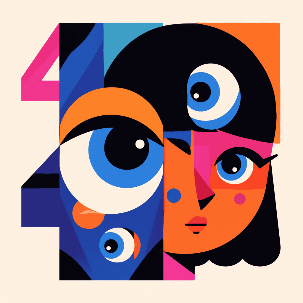 Abstract Face 297 original repeating artwork