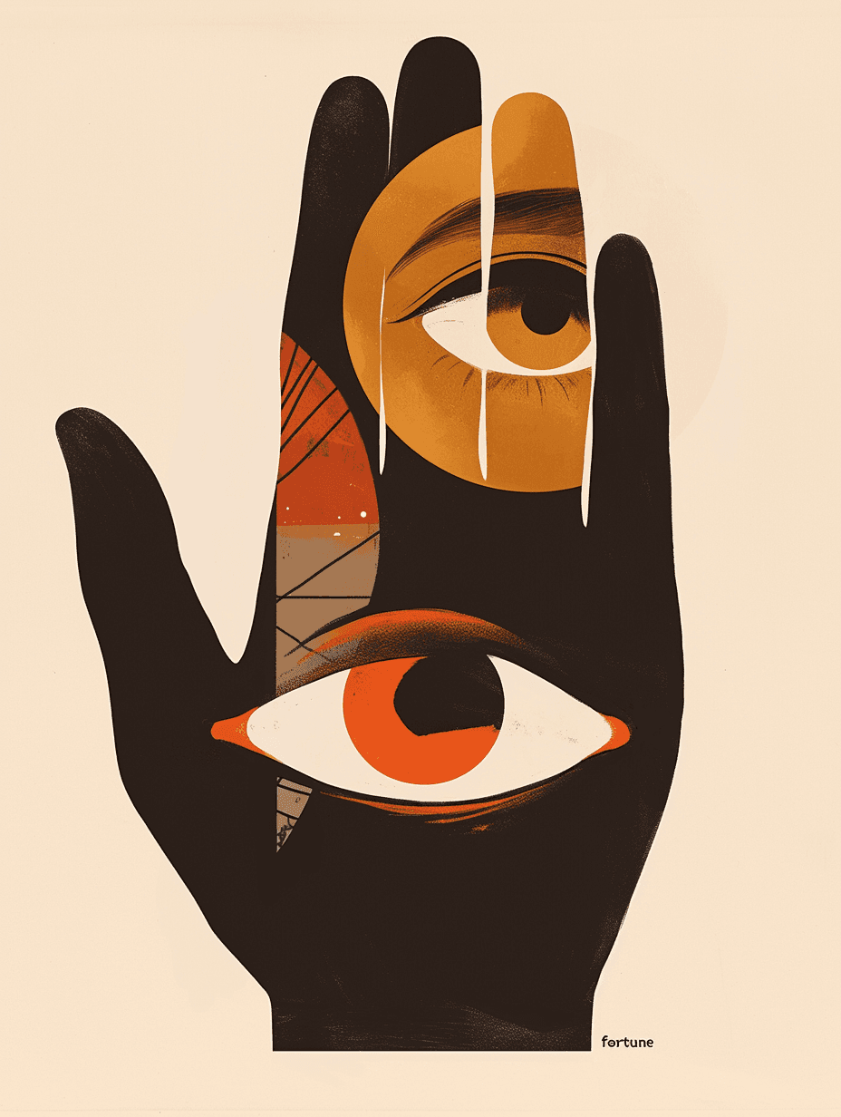 Palm Eye original repeating artwork