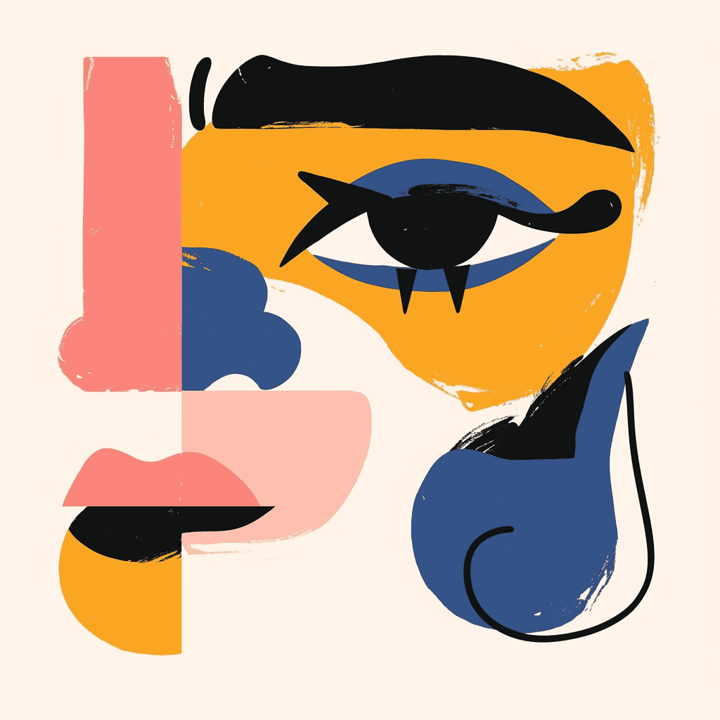 Abstract Face 513 original repeating artwork