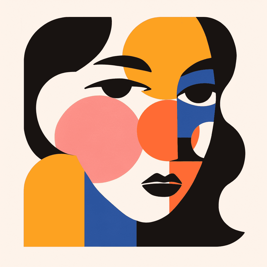 Abstract Face 563 original repeating artwork