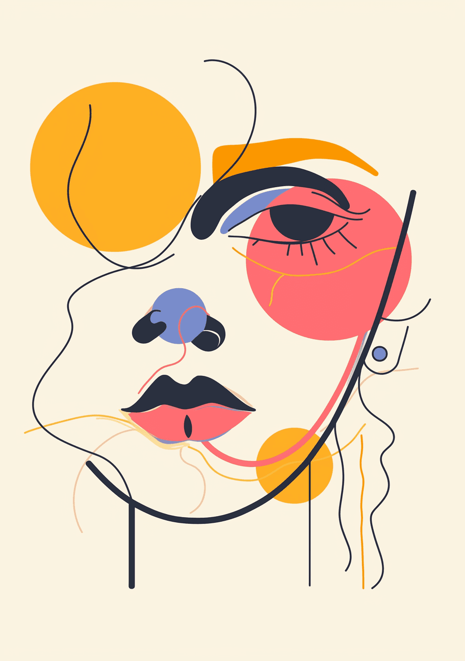 Abstract Face 534 original repeating artwork