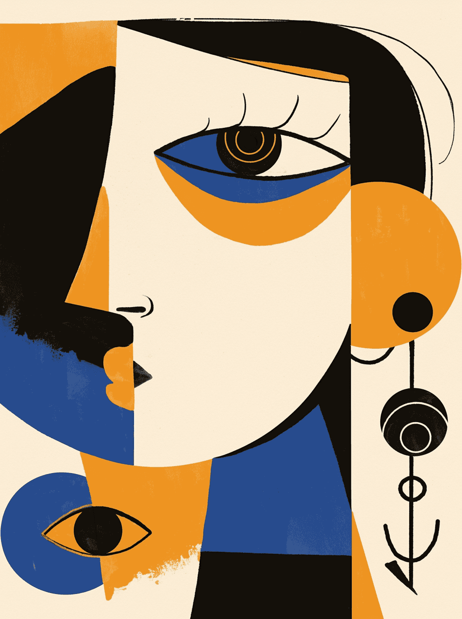 Abstract Face 225 original repeating artwork