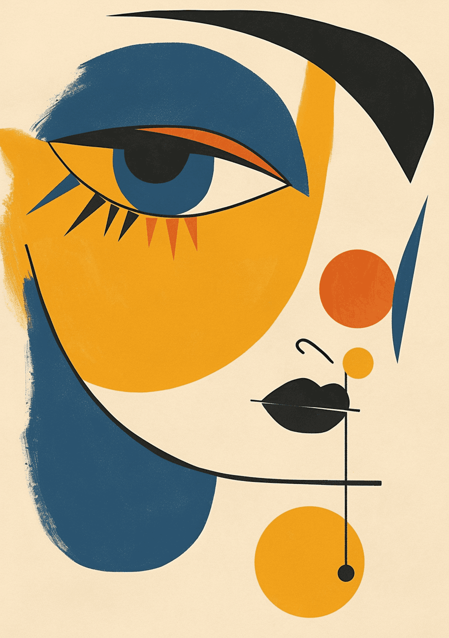 Abstract Face 069 original repeating artwork