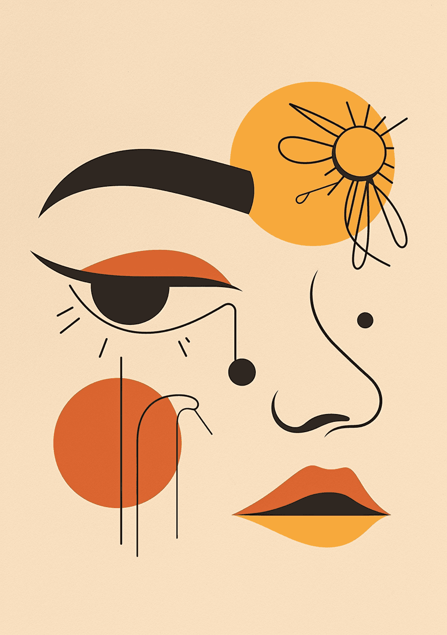 Abstract Face 434 original repeating artwork