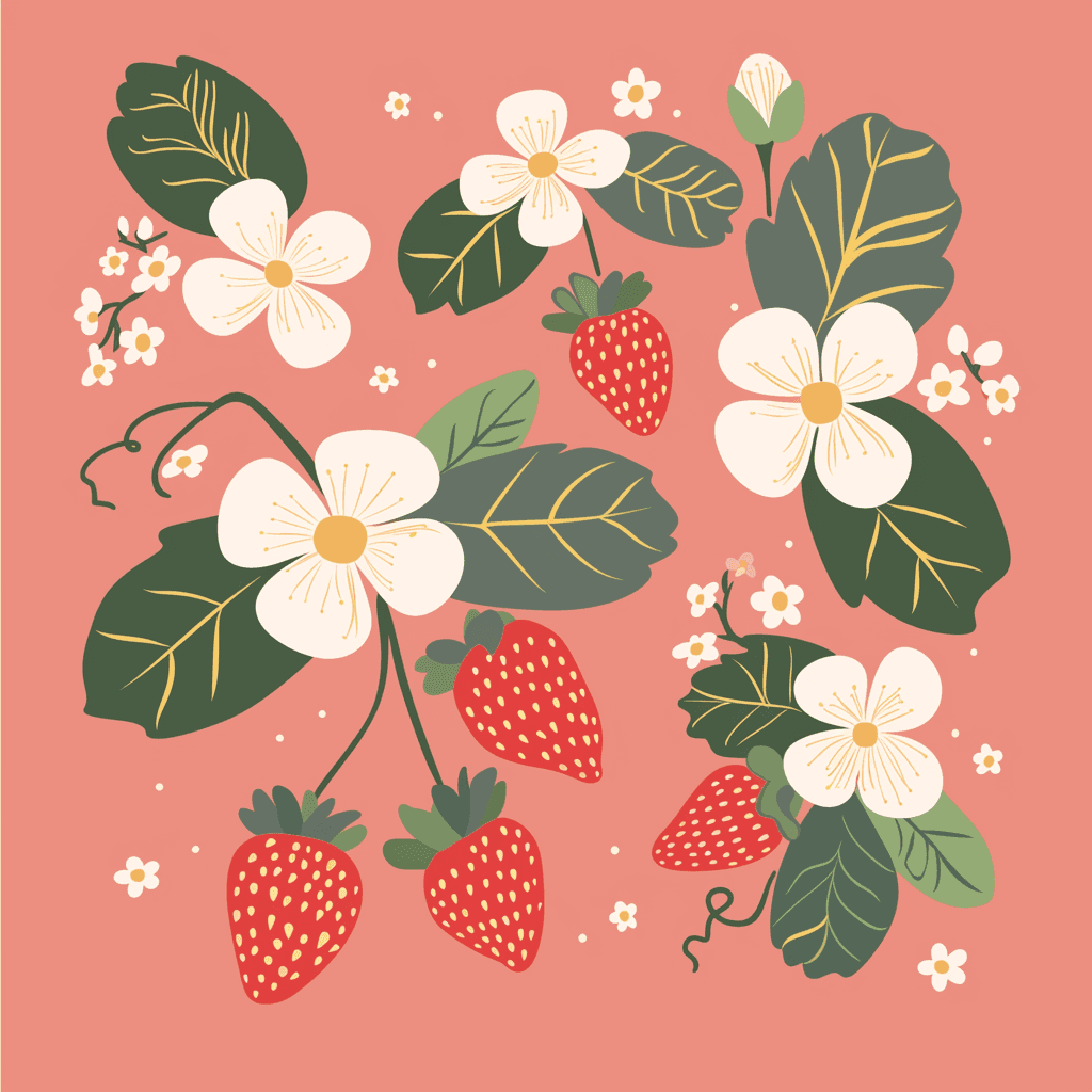Strawberry Neon original repeating artwork