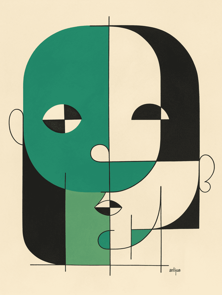 Abstract Face 522 original repeating artwork