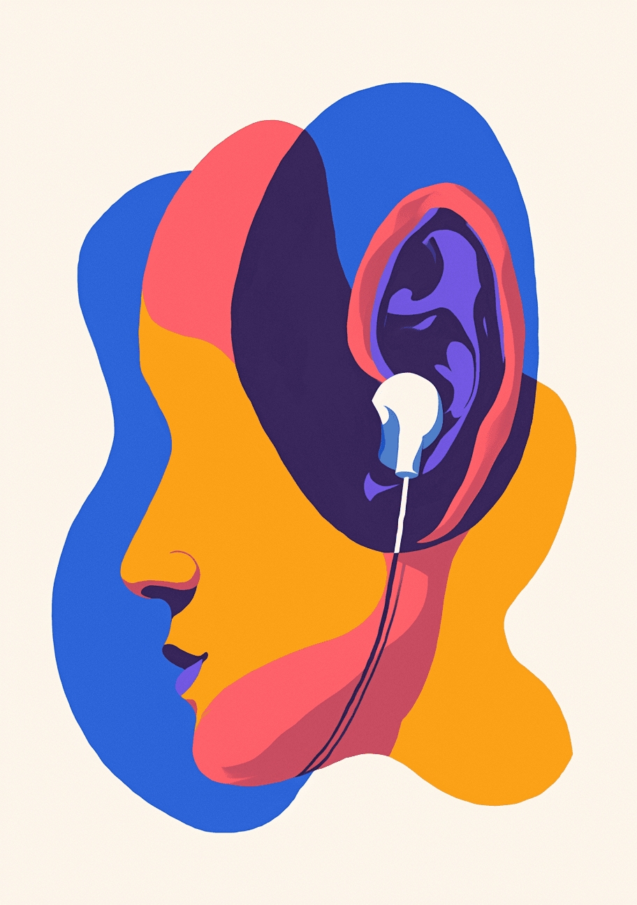 Abstract Face Bloom original repeating artwork