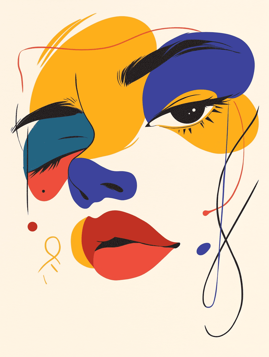 Abstract Face Loop original repeating artwork