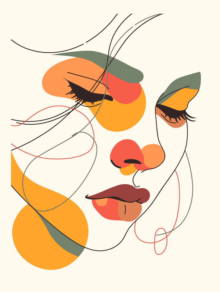 Abstract Face Go original repeating artwork