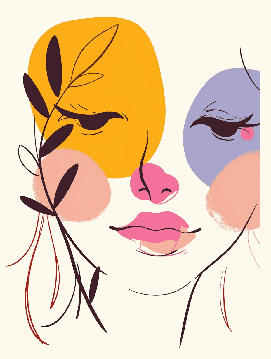 Abstract Face 049 original repeating artwork