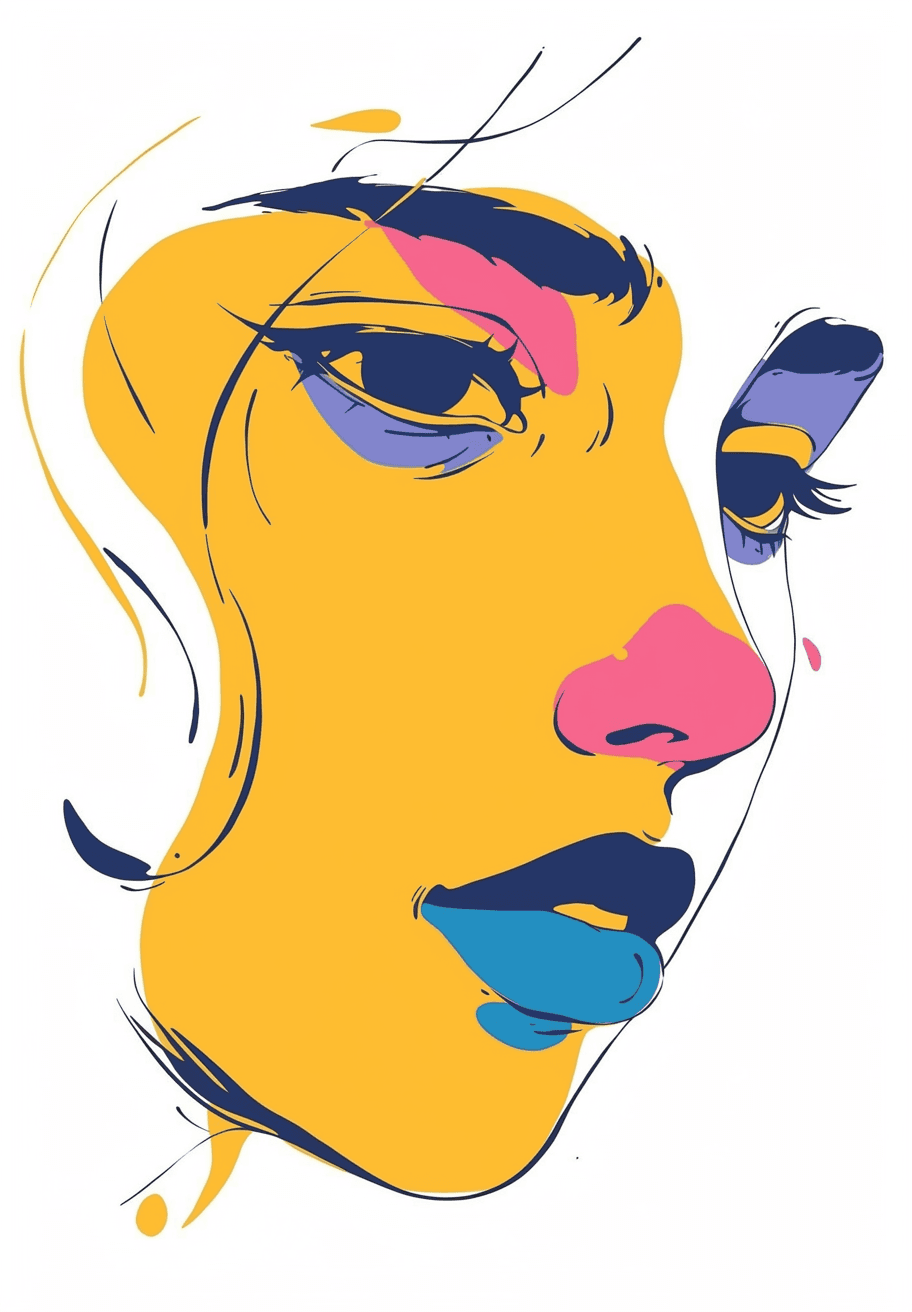 Abstract Face 452 original repeating artwork