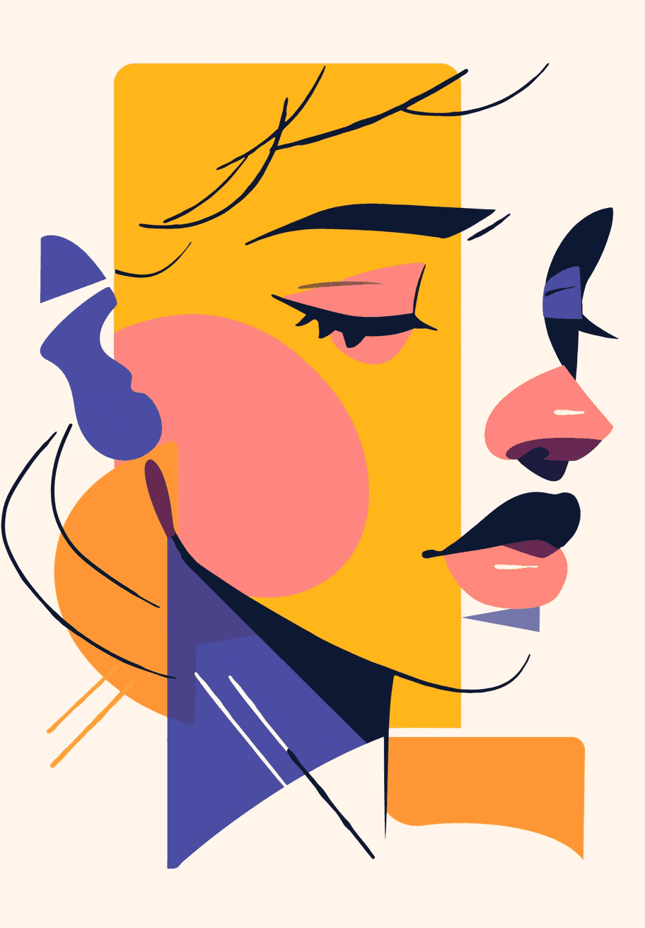 Abstract Face 531 original repeating artwork