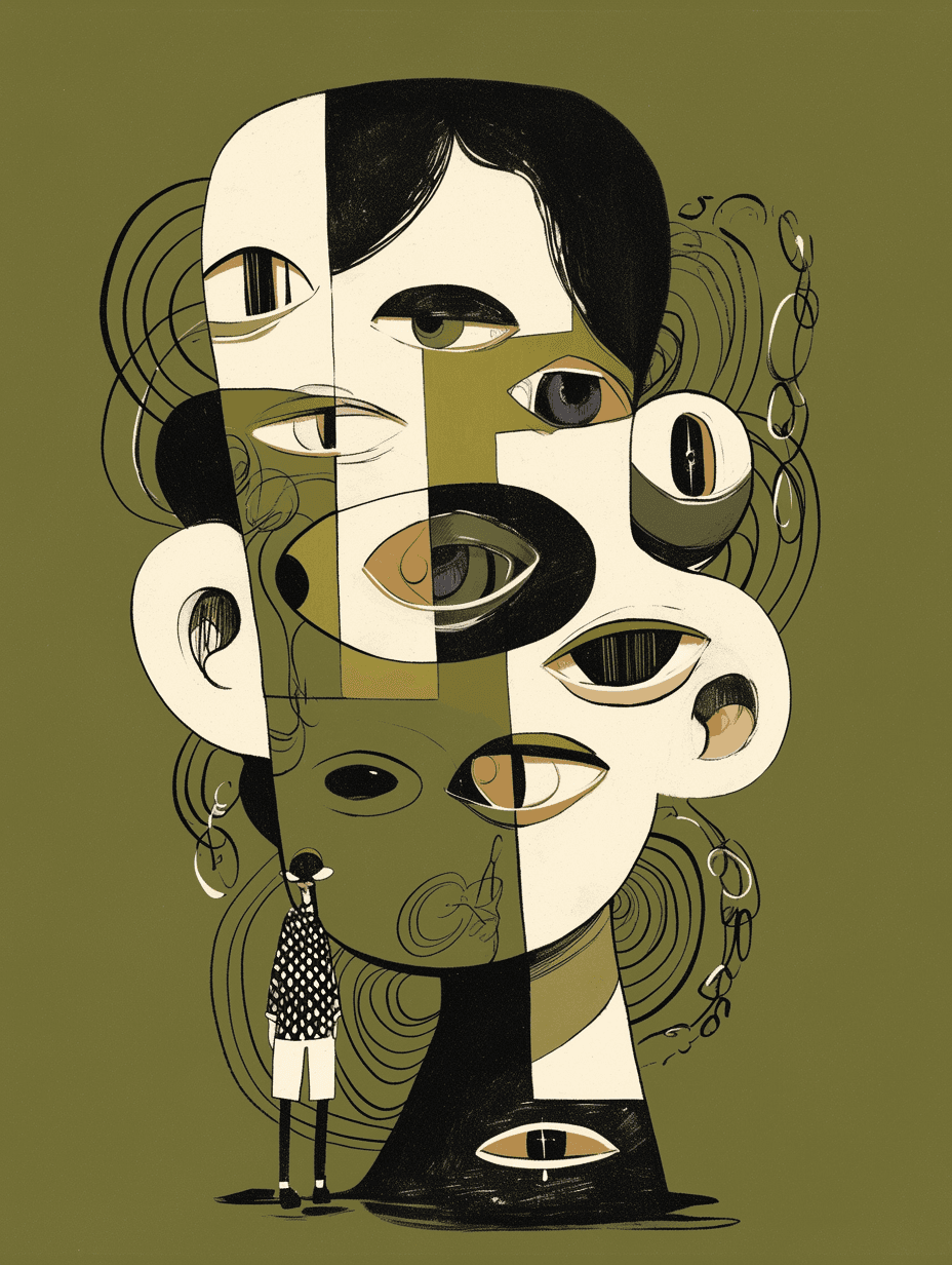 Abstract Face 196 original repeating artwork