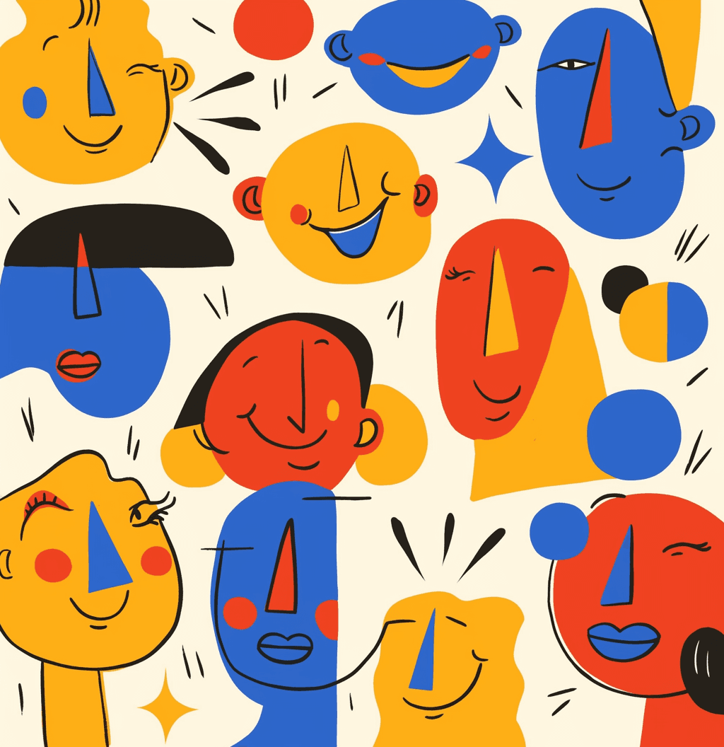 Abstract Face 395 original repeating artwork