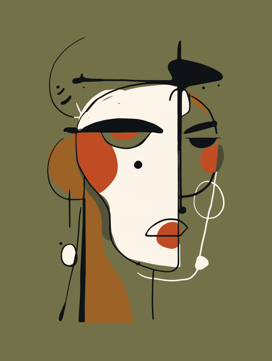 Abstract Face 281 original repeating artwork