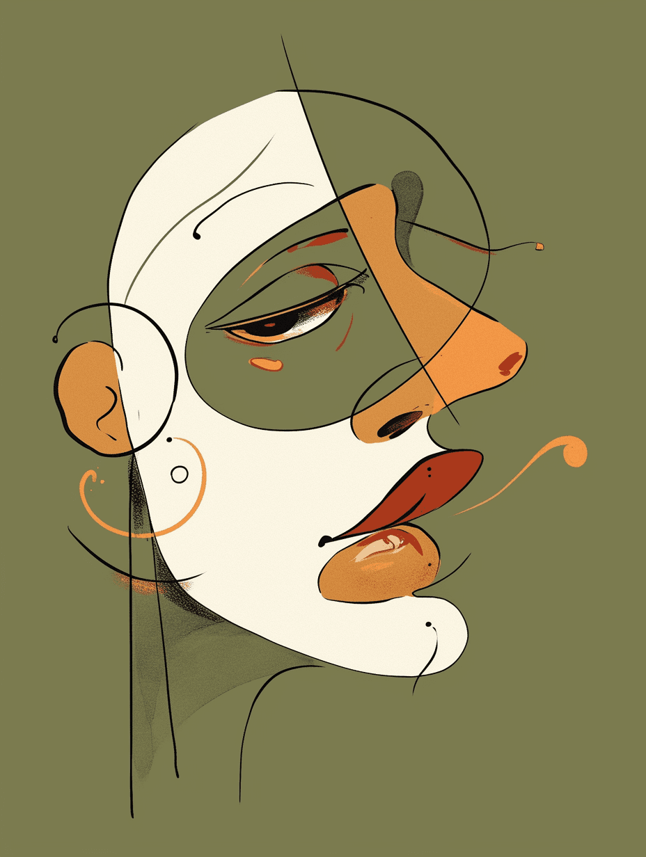 Abstract Face 607 original repeating artwork