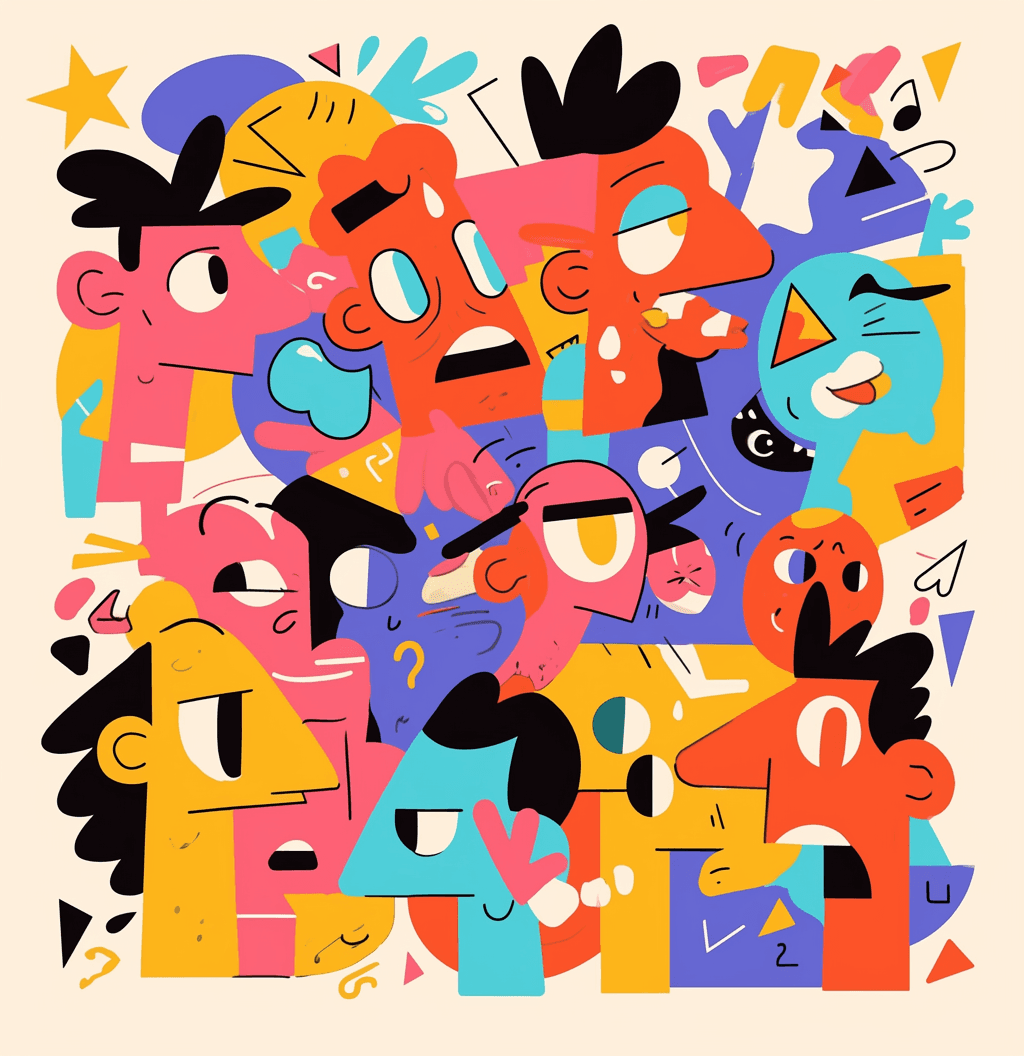Abstract Face 059 original repeating artwork