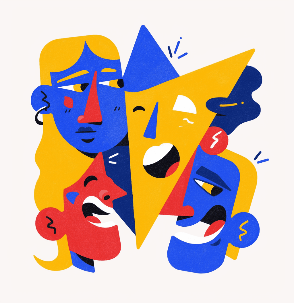 Abstract Face 538 original repeating artwork