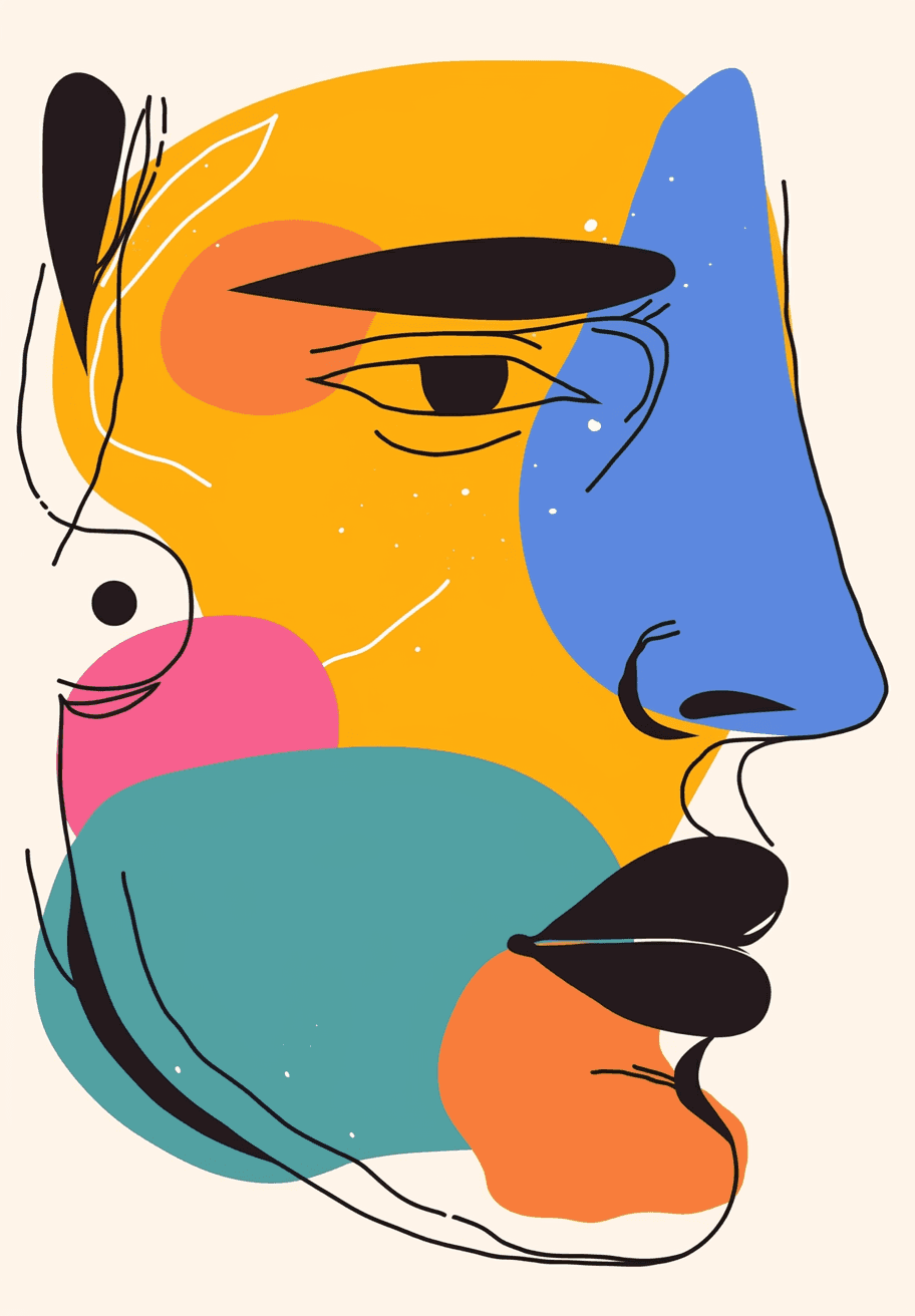 Abstract Face 280 original repeating artwork