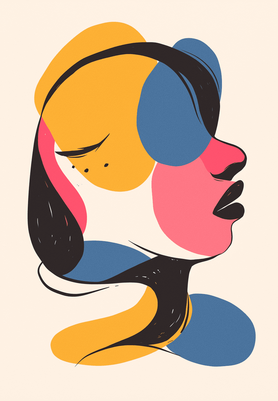 Abstract Face 164 original repeating artwork