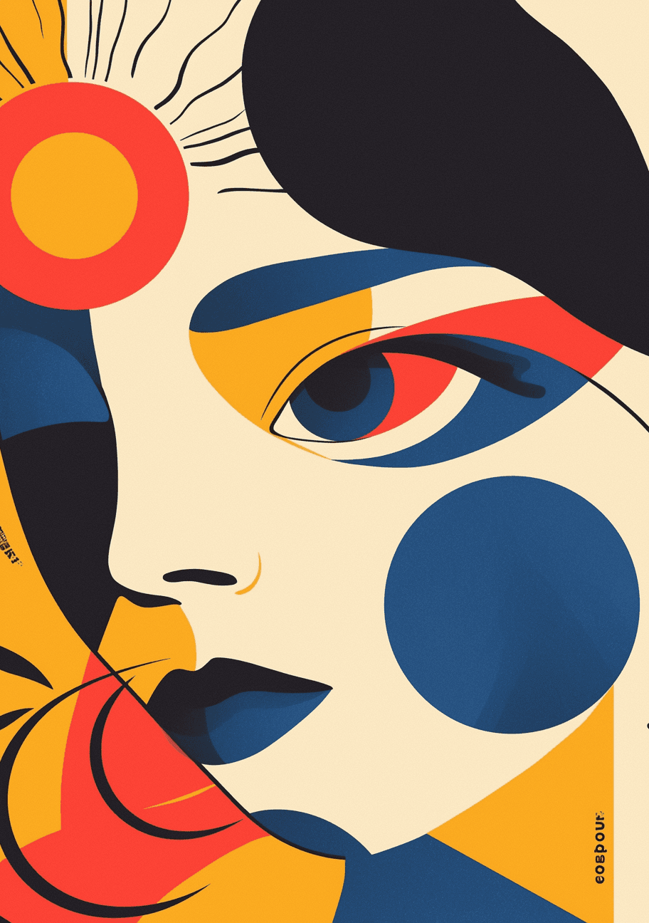 Abstract Face 645 original repeating artwork