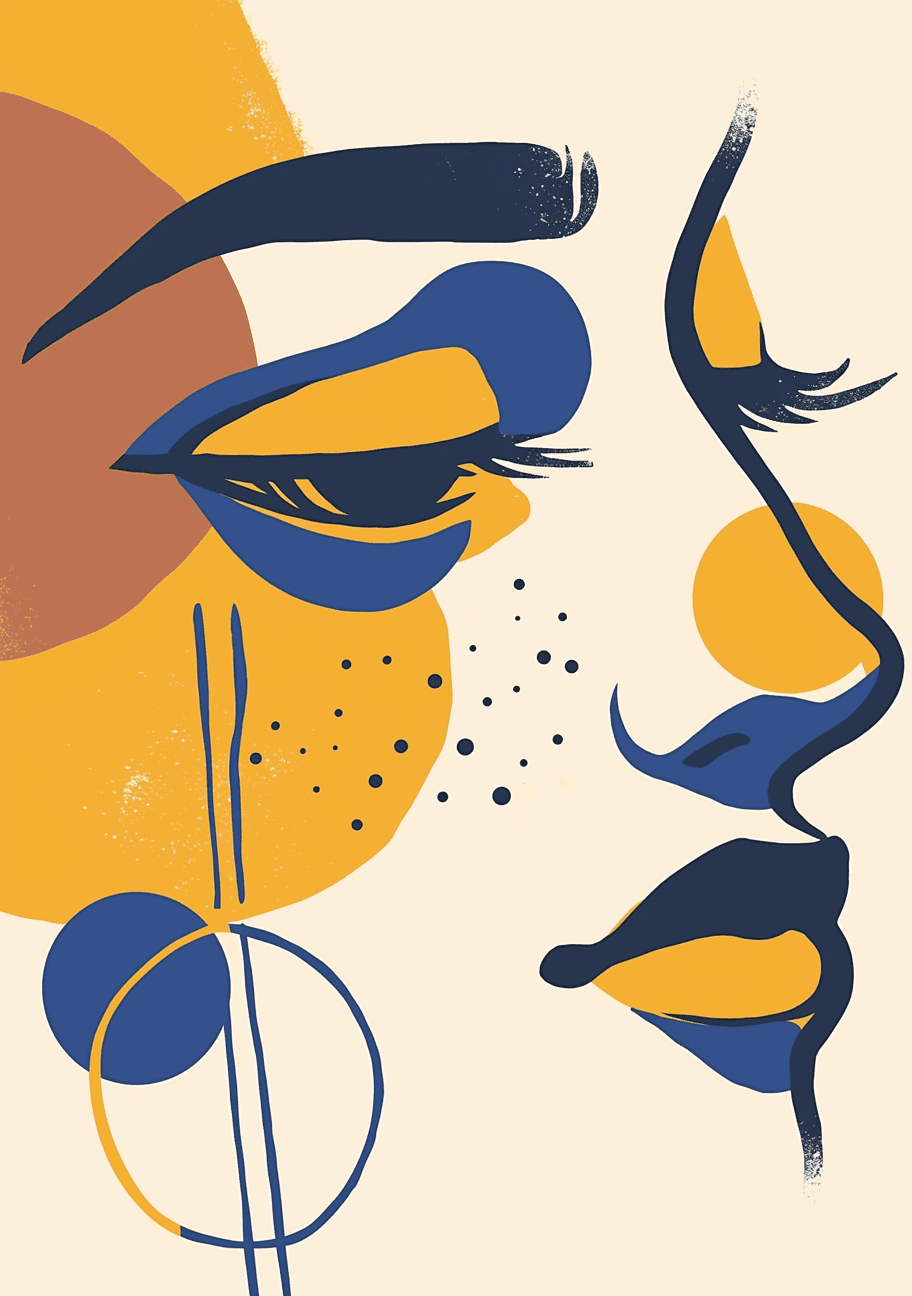 Abstract Face 478 original repeating artwork