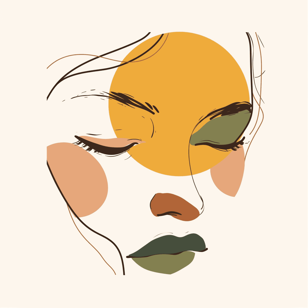 Abstract Face 477 original repeating artwork